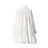 Ruffled Hem Shirt Dress